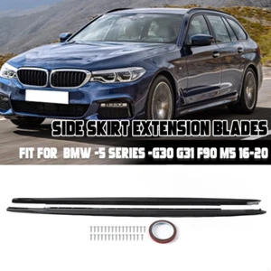 Faldón lateral negro brillante para BMW Serie 5 G30 540i 550i y F90 M5 Sedán 2017-2019 - Imagen 1 de 12