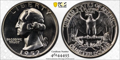 1952 "Superbird" FS-902 Hand-Engraved Tail Feathers Washington Quarter PCGS PR66 Cover