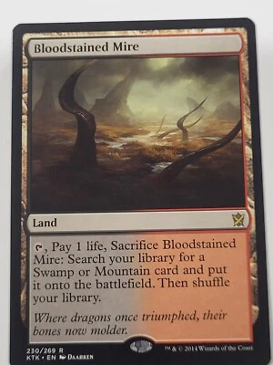 NEW Mint MTG 1x Bloodstained Mire - Khans of Tarkir 2014 Magic the Gathering  - Image 1 of 4