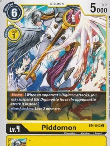 Juego de cartas Bandai Digimon 2021 - Piddomon BT4-042 C - AMARILLO - Imagen 1 de 2