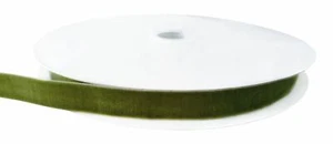 Abbaoww Velvet Ribbon 5/8 Inch Single Face Moss Green 25 Yards - Picture 1 of 8