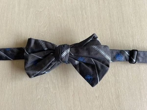 Alexander McQueen Skull Pattern Bow Tie Black/Blue Used Stylish Accessory - Picture 1 of 4