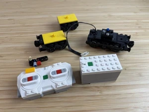 Lego TRAIN Motor Hub and Remote Control w Wheels and Axel - Tested! - Picture 1 of 8