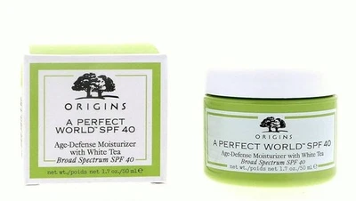 Увлажняющий крем Origins A Perfect World SPF 40 Age-Defense с белым чаем, 1,7 жидкой унции - Изображение 1 из 2