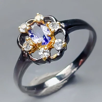 Jewellery Natural Iolite Ring 925 Sterling Silver Size 7 /R434761 - Image 1 of 4