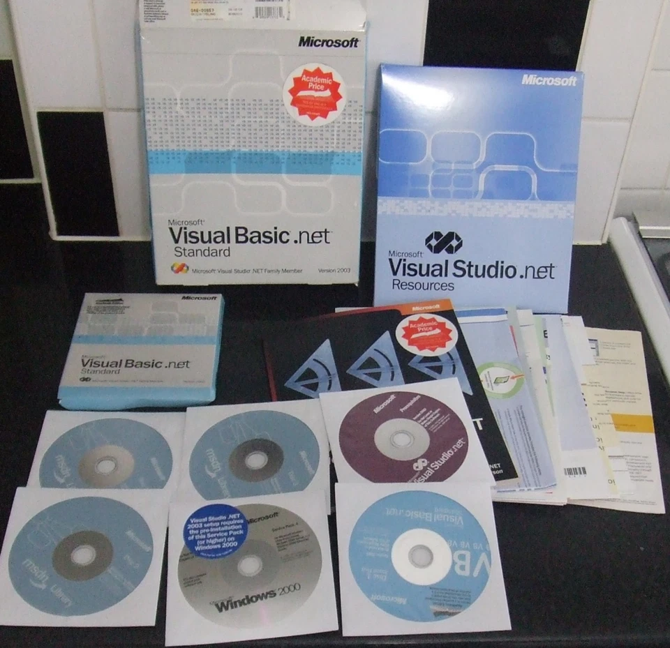 Vintage Untested - Microsoft Visual Basic .net Standard Version 2003 Software - Image 1 of 4