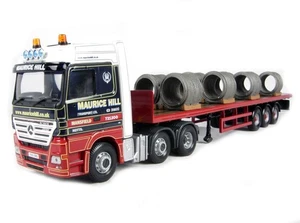 MERCEDES BENZ-ACTROS Flatbed Trailer / Drahtrollen "Maurice Hill" - Corgi 1:50 - Bild 1 von 17