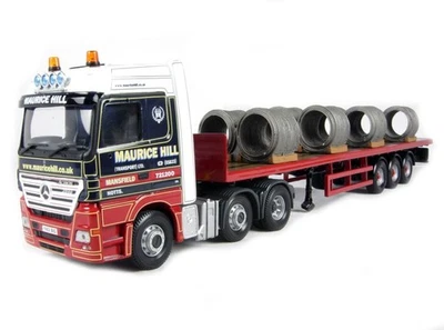 MERCEDES BENZ-ACTROS Flatbed Trailer / Drahtrollen "Maurice Hill" - Corgi 1:50 - Bild 1 von 4