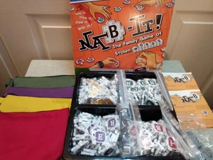 Hasbro 2009 NAB-IT! Family Game Of Stolen Words, 100 Extra Tiles & Replaced Bags - Picture 1 of 7