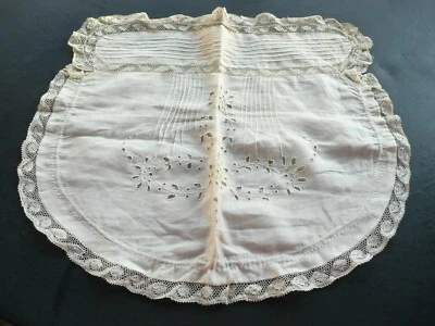 housse de coussin brodé brodé de fleurs et dentelle enfant ? poupée ? - Photo 1/4
