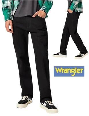Wrangler Frontier Relaxed Straight Jeans Jet Wash (Black) (F450) - RRP £75