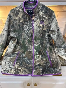 realtree camo fleece full zip jacket girl's large 12/14 - Picture 1 of 5