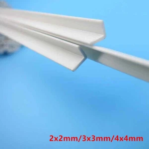 ABS L-Type Bar Styrene Plastic Strips Rod White 250mm Length 2x2mm/3x3mm/4x4mm - Picture 1 of 1