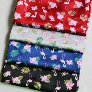 1 Yard Soft Polyester Satin Cloth Fabric Flamingo Material Charmeuse Lining - Picture 1 of 13