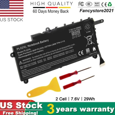 Batería PL02XL para PC HP Pavilion 11-n x360 11-n010dx 751875-001 751681-421 Foto 1 de 4