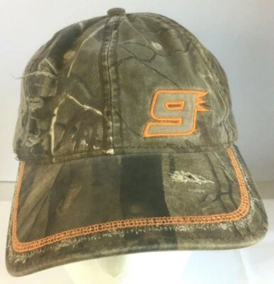 Camo Nascar Hat 9 Kasey Kahne Chase Authentics Green Osfm Buckle Strap Destroyed - Image 1 of 4
