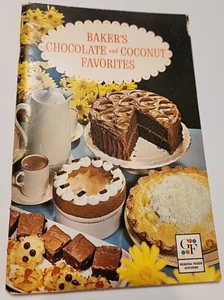 Baker's Chocolate and Coconut Favorites Vintage Cookbook 3rd Edition PB Recipes - Picture 1 of 7