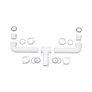 PlumbCraft Center Outlet- Double Bowl Sink Drain Kit- 1 1/2"