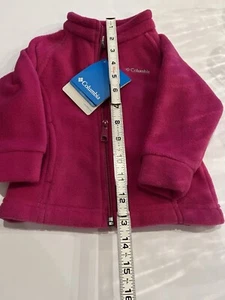 Girls COLUMBIA Pink (Berry Ranch) Zip Up  Fleece Jacket Infant 6-12M NEW NWT - Picture 1 of 5