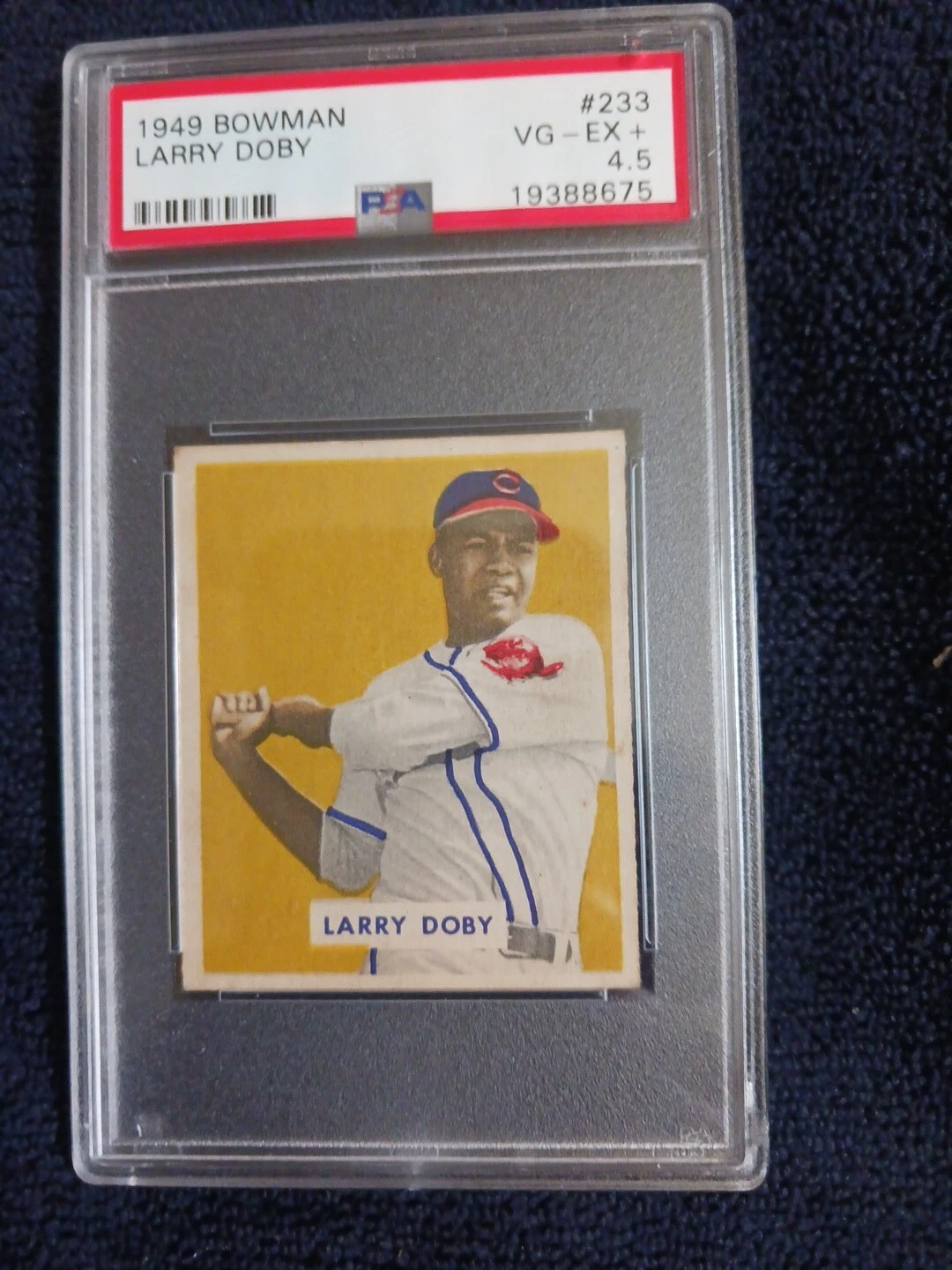 1949 Bowman Larry Doby Rookie Card #233 Cleveland Indians PSA 4.5 VG-EX +
