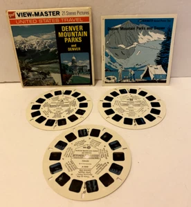 VIEW-MASTER vintage SET of 3 REELS Denver Mountain Parks GAF Packet A 324 - Picture 1 of 5