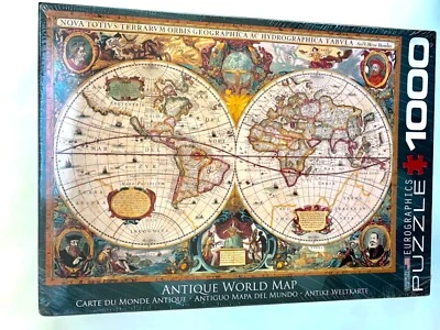 Eurographics  - "Orbis Geographica World Map" -  1000 piece Jigsaw Puzzle MIB - Image 1 of 4