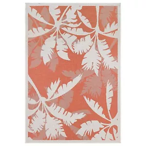 Couristan Monaco Coastal Floral Indoor/Outdoor Area Rug, 3'9" x 5'5", Ivory/O... - Picture 1 of 10