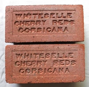 GEBRAUCHTE VINTAGE WHITESELLE KIRSCHROTE CORSICANA (TEXAS) STEINE (2) NAVARRO GRAFSCHAFT - Bild 1 von 6