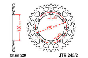 JT Steel Rear Sprocket 520 48T #JTR245/2.48 Honda XR250R/XR500R/XR600R/XR500