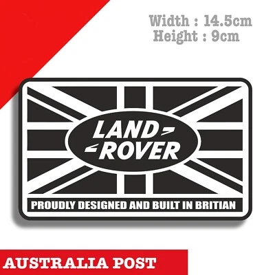 Land Rover  British Flag , Made In Britain, Land Rover black Logo Sticker - image 1 of 3