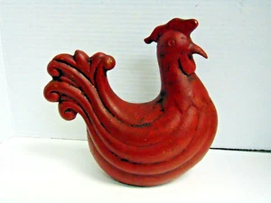 Pollo/Gallina Grassa Casale di Campagna in Ceramica - Alto 8" Rosso Scuro - Foto 1 di 7