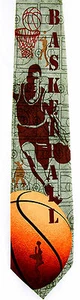 Ralph Marlin Basketball Men's Necktie Sports Fan Hoops Court Gift Neck Tie - Picture 1 of 3