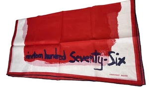 Geoffrey Beene 1976 Red, White & Blue 27" Square Scarf - Bild 1 von 4