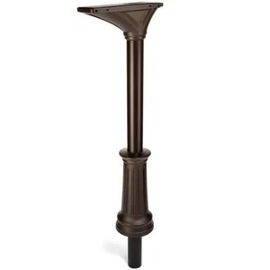 In-Ground Post Decorative Rubbed Bronze Corrosion Resistant Mounting Plate Cover - Picture 1 of 11