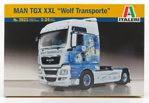 MODELLINO CAMION STATICO ITALERI MAN TGX 18.480 XXL WOLF TRANSPORTE SCALA 1/24 - Foto 1 di 3