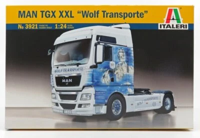 MODELLINO CAMION STATICO ITALERI MAN TGX 18.480 XXL WOLF TRANSPORTE SCALA 1/24 - Immagine 1 di 3