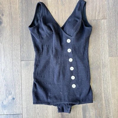 Traje de baño de una pieza de lana Surf Togs vintage años 40 años 50 talla 40 Pinup Rockabilly Foto 1 de 4