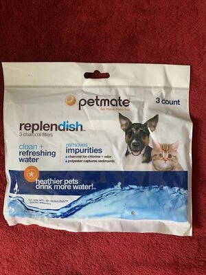 Petmate 3 count replendish 3 Charcoal filters Clean & refreshing water for pets! - Image 1 of 3