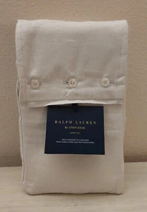 Ralph Lauren RL LINEN SOLID 100% Linen Two Standard Pillowcases PEBBLE $185 - Picture 1 of 8
