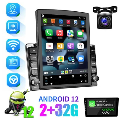 ANDROID 12 GPS NAVI WIFI FM DOUBLE DIN CAR STEREO WIRELESS APPLE CARPLAY RADIO - Imagem 1 de 4