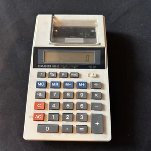 Vintage Casio Printing Calculator HR-8 No Paper - Picture 1 of 2