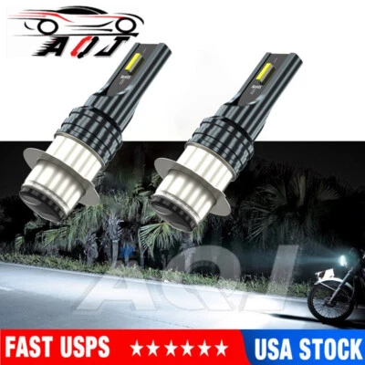 For Arctic Cat Bearcat 454 1996 1997 1998 ATV LED Headlight Bulb Kit 2x P15D H6M - Image 1 of 4