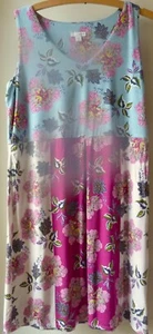 J Jill Women's Med-Petite Floral Sleeveless Patchwork Cottage Collection Dress - Picture 1 of 12