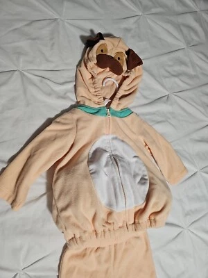 Jaqueta com capuz para cachorro tamanho infantil 6-9 meses zíper frontal fantasia Halloween quente - Imagem 1 de 4