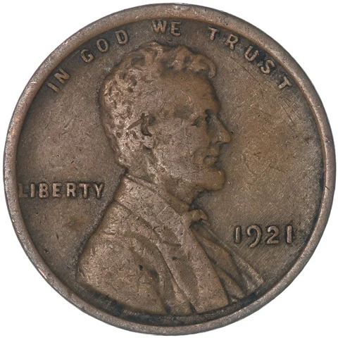 1921 (P) Lincoln Wheat Cent Fine Penny FN Cover