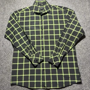 Daniel Ellissa Men Dress Shirt 2XL Black/Green Long Sleeves Button Up - Picture 1 of 9