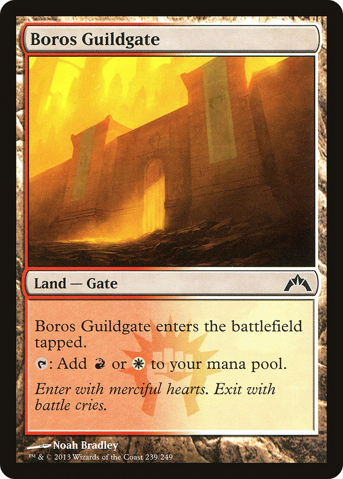 BOROS GUILDGATE x4 mtg Lightly Played Gatecrash 4 Common - Image 1 of 1