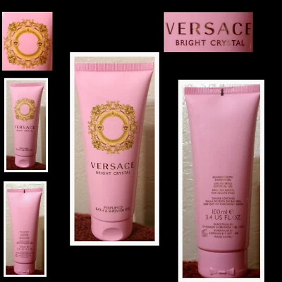 Gel de baño y ducha perfumado Versace Bright Crystal 3,4 oz 100 ml-NUEVO-COMPLETO-WOB Foto 1 de 4