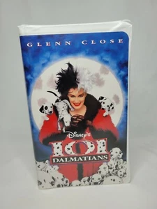 Disney Clamshell VHS Tape - 101 Dalmatians Glenn Close - Picture 1 of 3