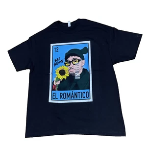 BAD BUNNY EL ROMANTICO Graphic Tee XL Sunflower Music Concert Graphic Tee XL New - Picture 1 of 14
